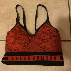 Red sports bra
